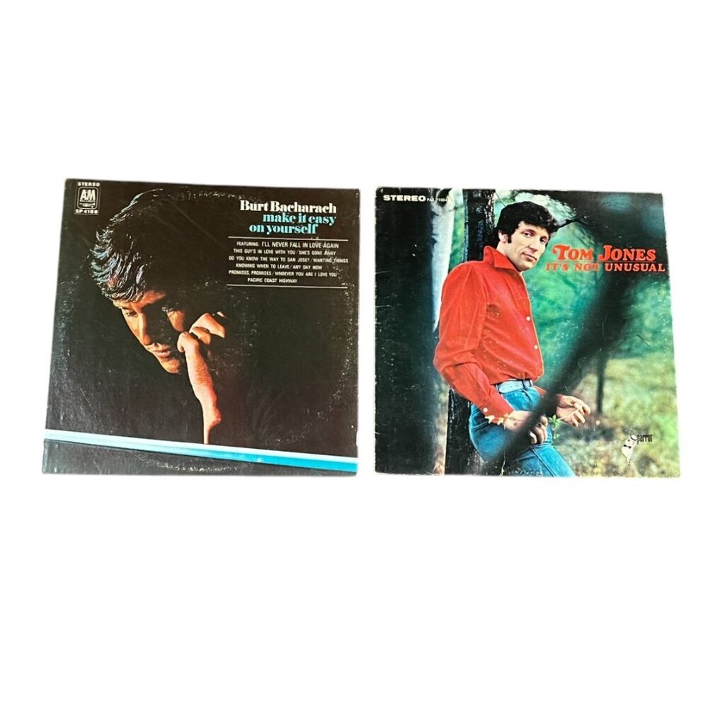 Lot of 2 Vintage LPs: Burt Bacharach & Tom Jones
